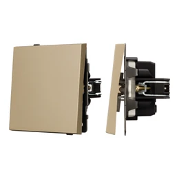 Фото #1 товара Механизм звонкового выключателя SWT-TENDO-MKR1-SFPL-GD (230V, 10A) (Arlight, Матовый песочный)