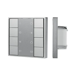 Фото #1 товара INTELLIGENT ARLIGHT Кнопочная панель DALI-201-23-1G-2SC-RGBW-DT8-IN Silver (BUS, Frame) (IARL, IP20 Металл, 3 года)
