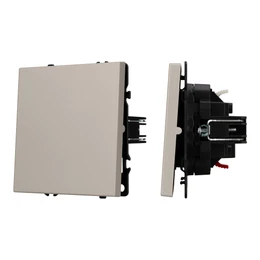 Фото #1 товара Механизм выключателя одноклавишный проходной SWT-NOBE-MKP1-SFPL-CA (230V, 10A) (Arlight, Кашемир)