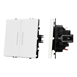 Фото #1 товара Механизм выключателя двухклавишный непроходной LED SWT-NOBE-MK02-SFPL-L-WH (230V, 10A) (Arlight, -)