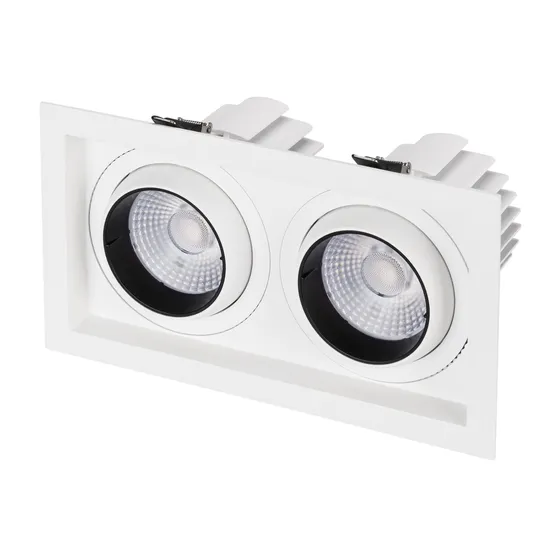 Фото #1 товара Светильник MS-VORTEX-BUILT-S250x140-2x30W Day4000 (WH-WH, 50 deg, 230V) (Arlight, IP20 Металл, 5 лет)