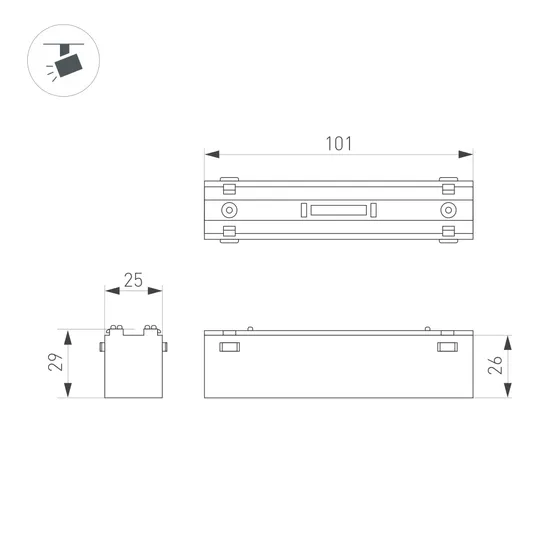 Фото #2 товара Светильник MAG-VIBE-LASER-L101-6W Warm3000 (WH, 24 deg, 48V) (Arlight, IP20 Металл, 5 лет)