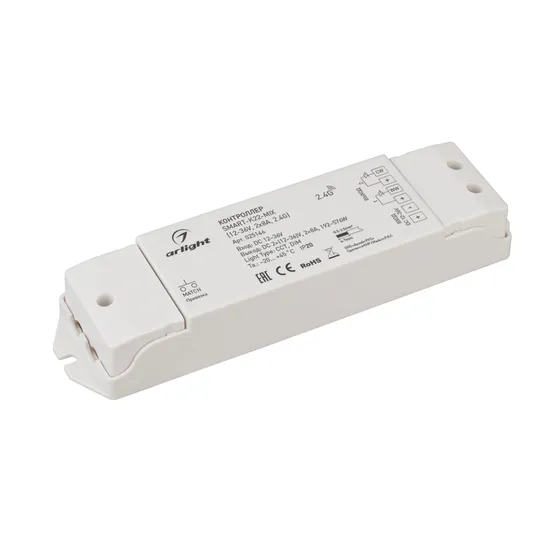 Фото #1 товара Контроллер SMART-K22-MIX (12-36V, 2x8A, 2.4G) (Arlight, IP20 Пластик, 5 лет)