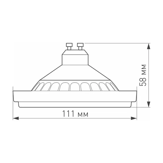 Фото #6 товара Лампа AR111-UNIT-GU10-15W-DIM Warm3000 (WH, 120 deg, 230V) (Arlight, Металл)