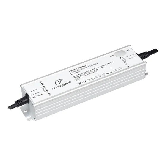 Фото товара Блок питания ARPV-LG-24240-PFC-VCA (22-26V, 10A, 240W) (Arlight, IP65 Металл, 5 лет)