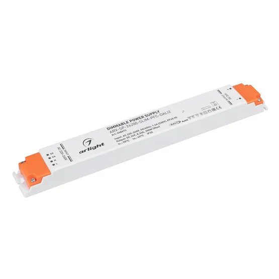 Фото товара Блок питания ARV-SP-24200-SLIM-PFC-DALI2 (24V, 8.33A, 200W) (Arlight, IP20 Пластик, 5 лет)