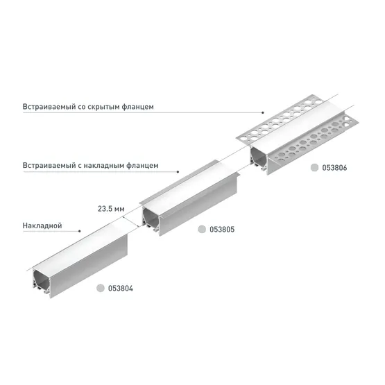 Фото #4 товара Профиль LINE-2525-2000 ANOD (Arlight, Алюминий)
