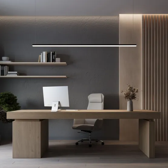 Фото #5 товара Профиль с экраном LINE-D-3030-2000 SQUARE BLACK+OPAL (Arlight, Алюминий)